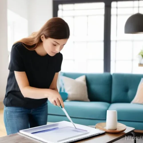 Home 23 홈스타일링 취업에 유리한 경력 쌓는 법 - **Image Prompt 1: Hands-on Home Styling Internship**
A bright, well-lit image of a modern living...